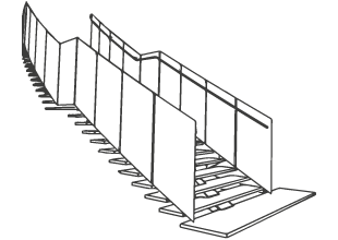 Zeichnung Treppenbau